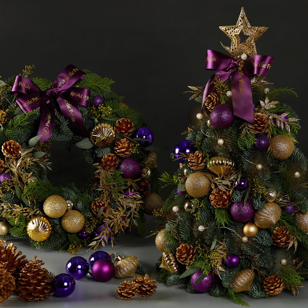 Pacific Petals Xmas tree and wreath