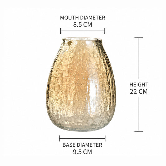 Amber Frost Glass Vase