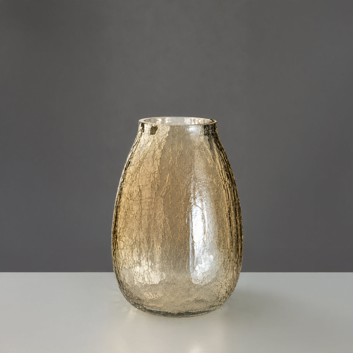 Amber Frost Glass Vase